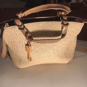 Fossil basketweave purse